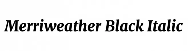 Merriweather Black Italic  Fuentes Gratis Descargar
