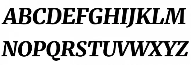 Merriweather Black Italic フォント 大文字