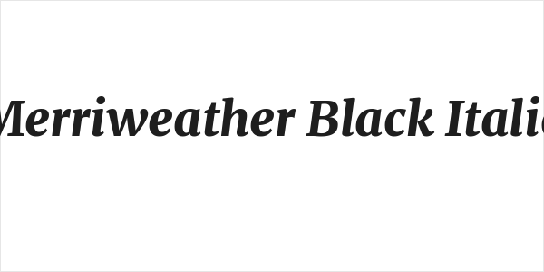 Merriweather Black Italic Logo