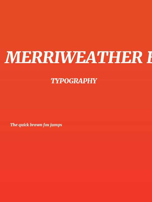 Merriweather Black Italic Poster