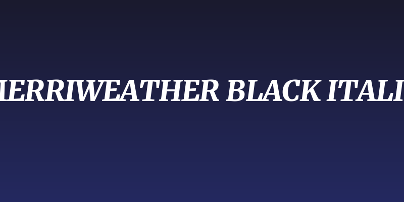Merriweather Black Italic Social Header