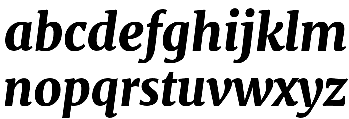 Merriweather Black Italic Font LOWERCASE
