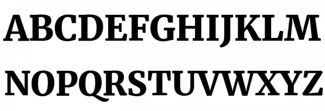 Merriweather Black फ़ॉन्ट अपरकेस