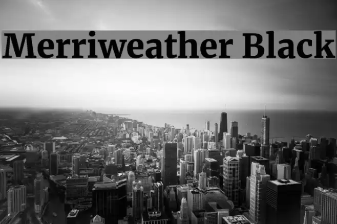 Merriweather Black examples