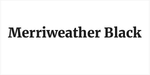 Merriweather Black Logo