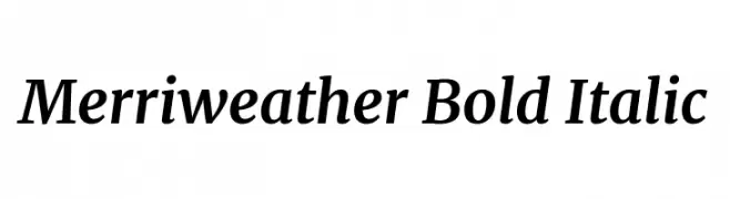 Merriweather Bold Italic  Fuentes Gratis Descargar