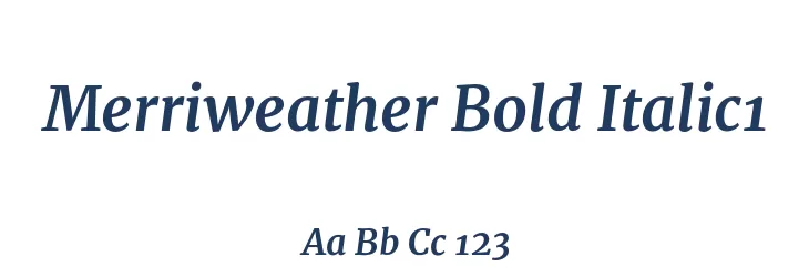 Merriweather Bold Italic1