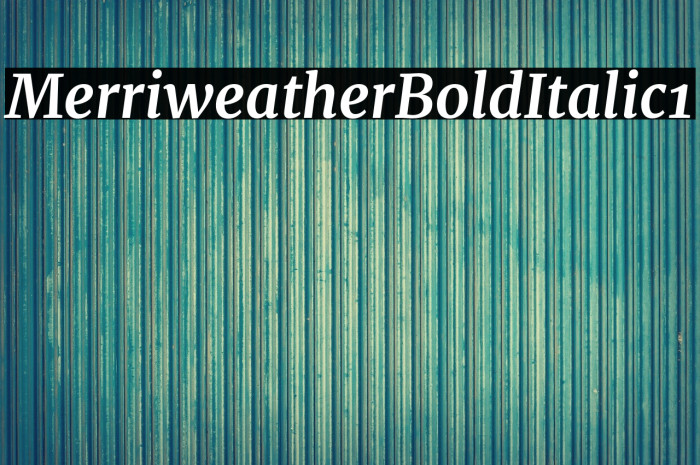 Merriweather Bold Italic1 Example 3