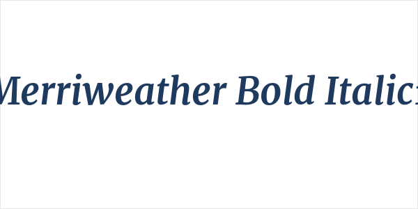 Merriweather Bold Italic1 Logo