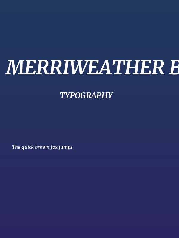 Merriweather Bold Italic1 Poster