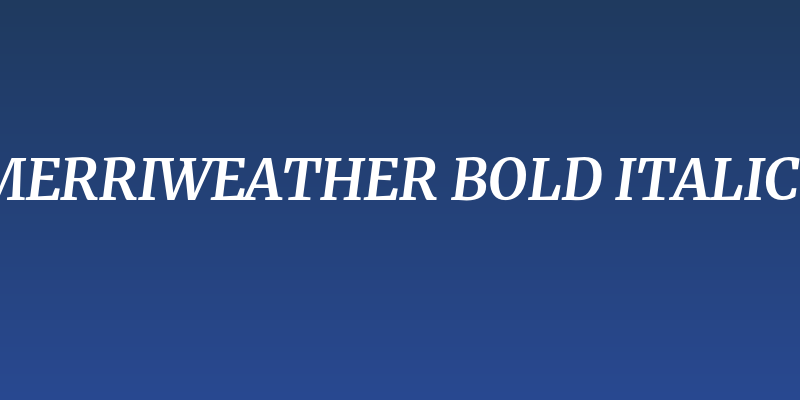 Merriweather Bold Italic1 Social Header