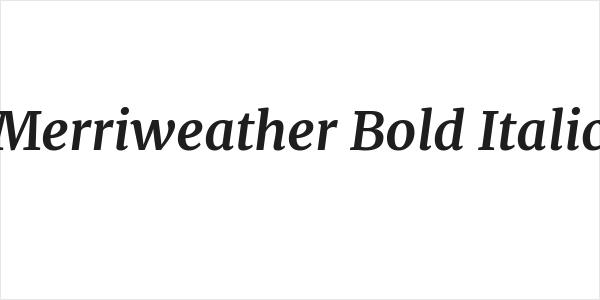 Merriweather Bold Italic Logo