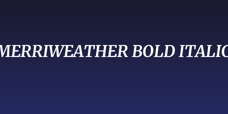 Merriweather Bold Italic Social Header