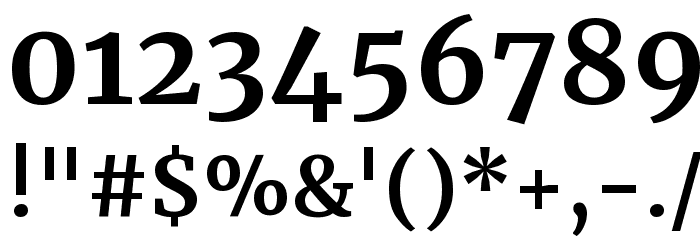 Merriweather Bold Font OTHER CHARS