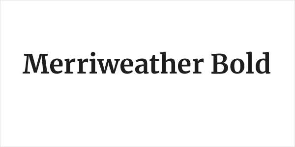 Merriweather Bold Logo