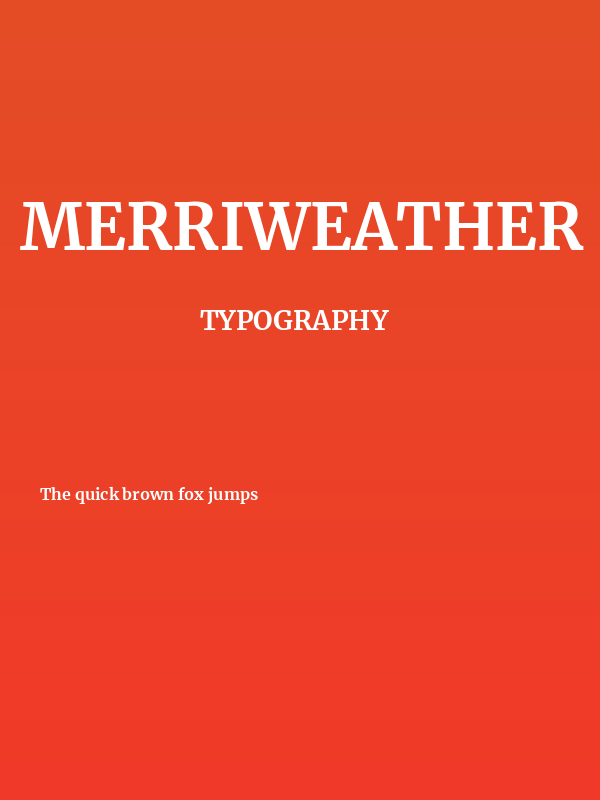 Merriweather Bold Poster
