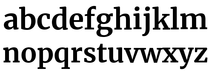 Merriweather Bold Font LOWERCASE