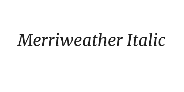 Merriweather Italic Logo