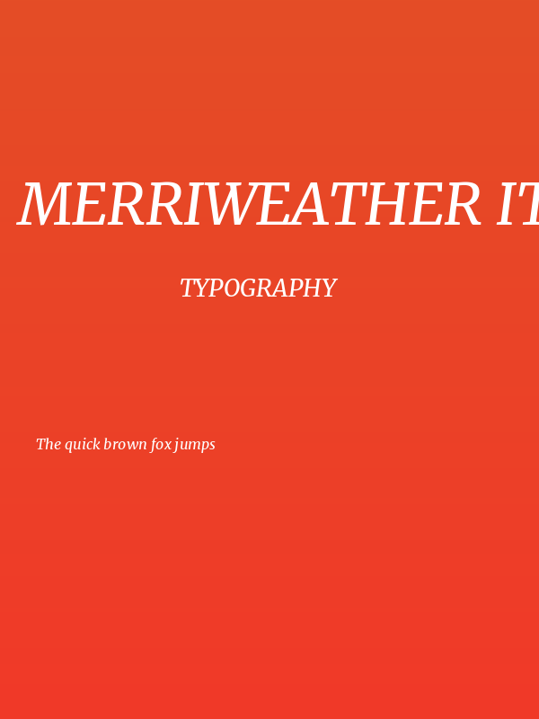 Merriweather Italic Poster