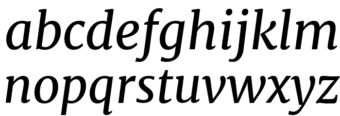 Merriweather Italic Font LOWERCASE
