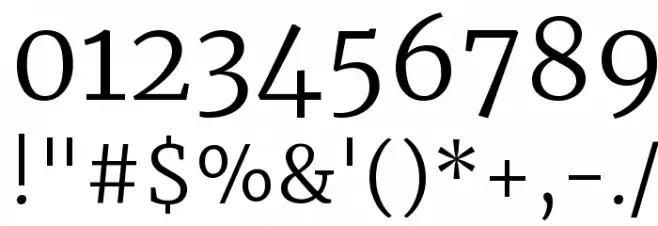 Merriweather Light Font OTHER CHARS