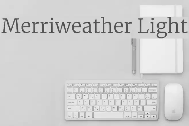 Merriweather Light Font examples
