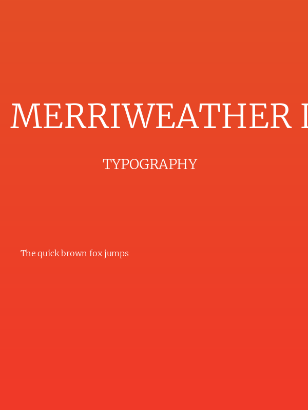 Merriweather Light Poster