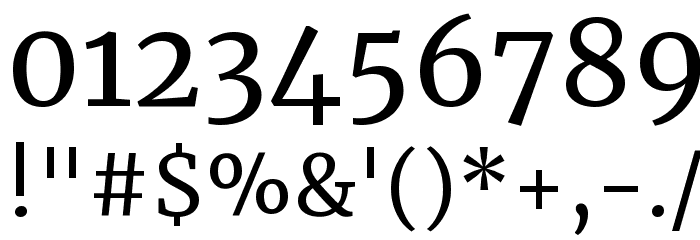 Merriweather Regular Font OTHER CHARS