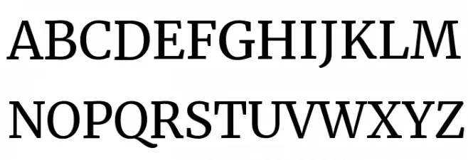 Merriweather Regular Schriftart Groß