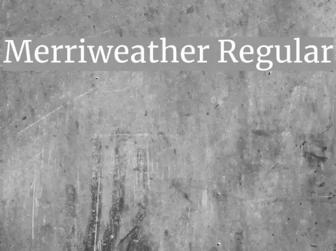 Merriweather Regular Example 1