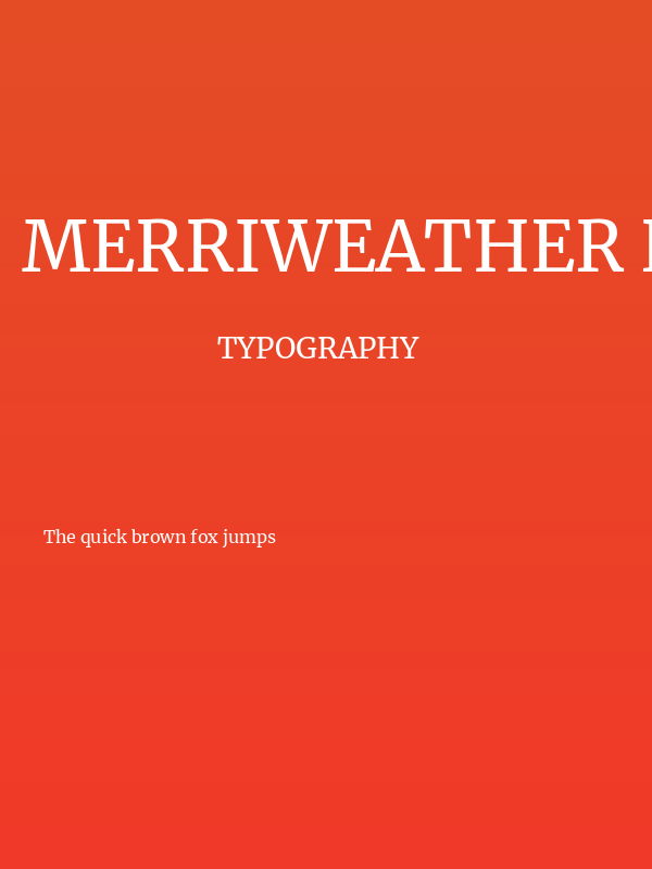 Merriweather Regular Poster