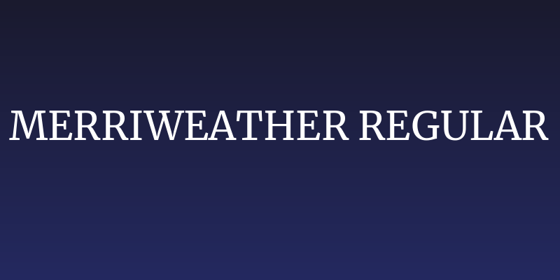 Merriweather Regular Social Header