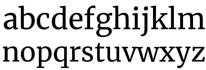 Merriweather Regular Font LOWERCASE