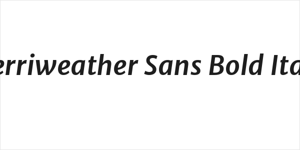 Merriweather Sans Bold Italic Logo
