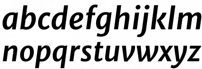 Merriweather Sans Bold Italic Caratteri MINUSCOLO