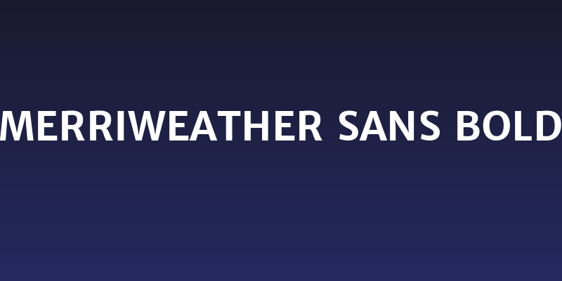Merriweather Sans Bold Social Header