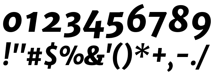 Merriweather Sans ExtraBold Italic Font OTHER CHARS