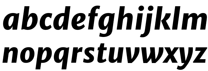 Merriweather Sans ExtraBold Italic Font LOWERCASE