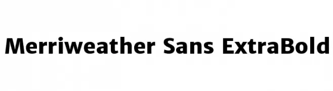 Merriweather Sans ExtraBold  Frei Schriftart Herunterladen