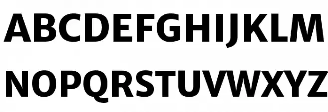 Merriweather Sans ExtraBold Caratteri MAIUSCOLE