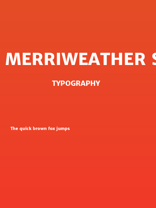 Merriweather Sans ExtraBold Poster