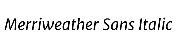 Merriweather Sans Italic Font
