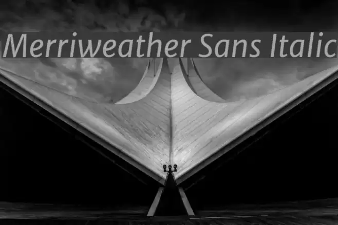 Merriweather Sans Italic Font examples