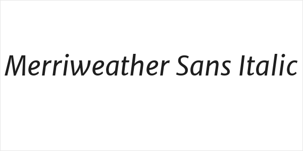 Merriweather Sans Italic Logo