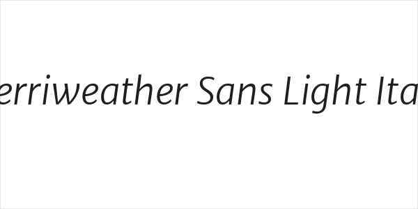 Merriweather Sans Light Italic Logo