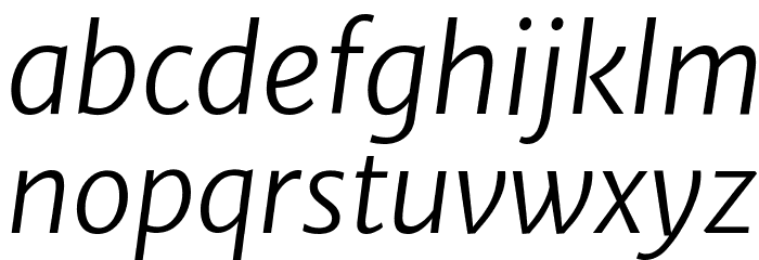 Merriweather Sans Light Italic Font LOWERCASE