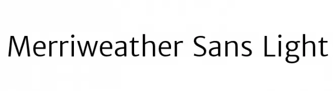 Merriweather Sans Light  Frei Schriftart Herunterladen