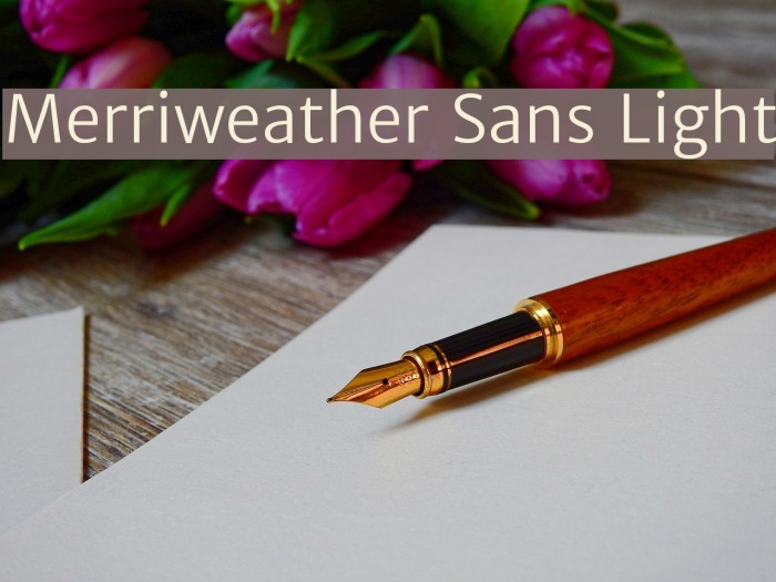 Merriweather Sans Light Font examples