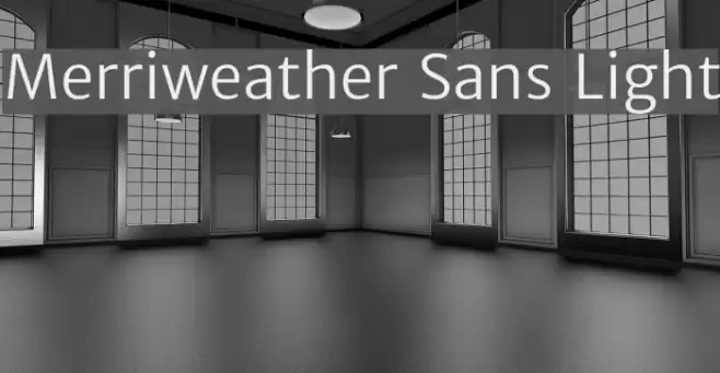 Merriweather Sans Light Font examples