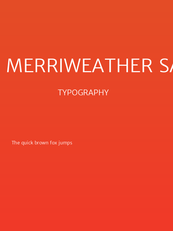 Merriweather Sans Light Poster